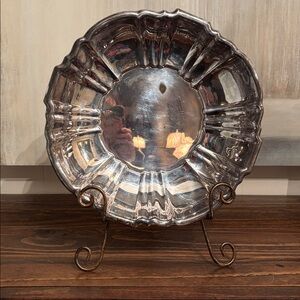 Vintage 1970's Continental Collection Fluted Silverplate  Decorative Bowl
